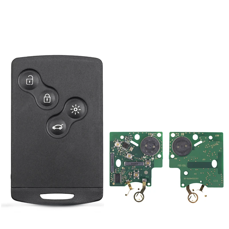 For RENAULT 2008-2016 Fluence Koleos 4 Buttons FSK433.92 MHzSmart Key/PCF7952A/HITAG 2/46 CHIP/NSN19 FSK 433 MHz