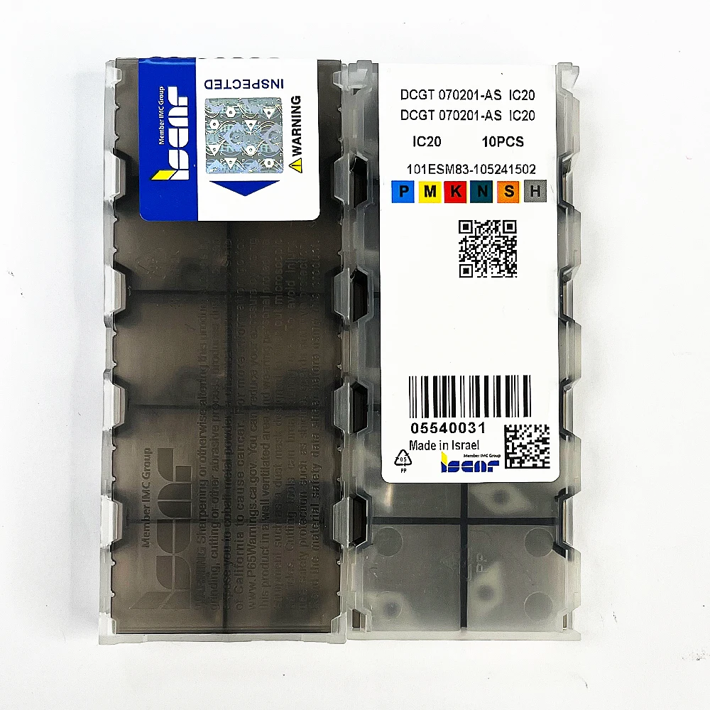 HUAZHICHUN 10pcs DCGT 070201-AS IC20 Turning Tool Carbide Insert Steel processing Cutting tool High quality Lathe turning insert