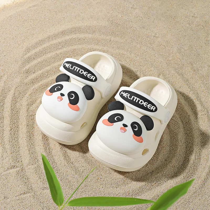 Unisex New Styles Kids EVA Clogs Cute Cartoon Animals Design Soft Bottom Breathable Flat Anti-Slip Features Slippers Children