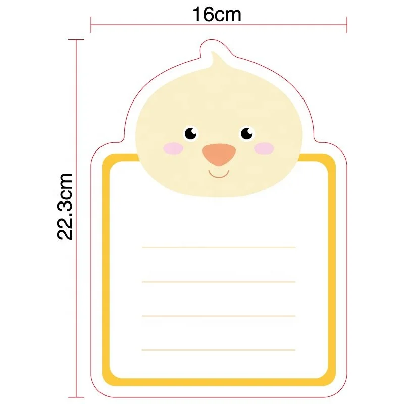 Пользовательский дизайн, водонепроницаемая многоразовая пвх магнитная наклейка для белой доски в форме цыпленка