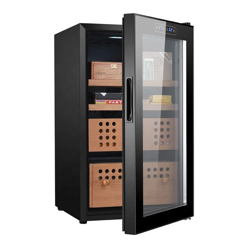 High Quality Automatic Humidity Control Home Cedar Wood Lacquer Humidity Control Wine And Cigar Humidor