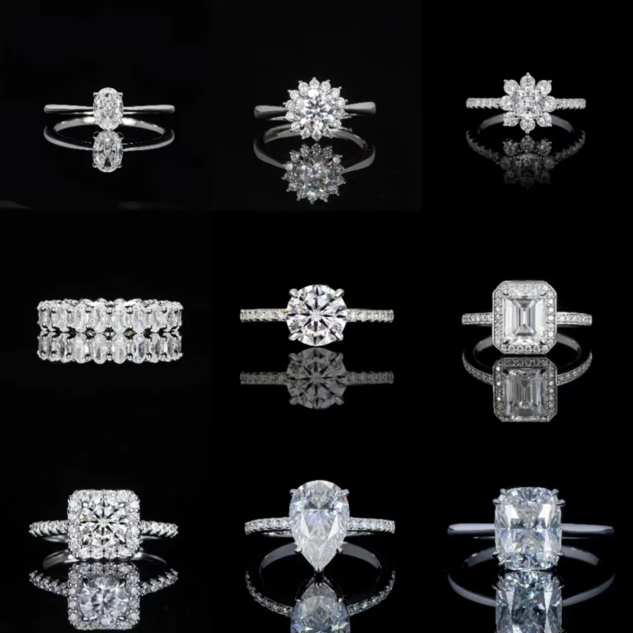 Fine Jewelry Certificated Diamond  Ring Lab Diamond18K 14K gold Engagement Ring Wholesale