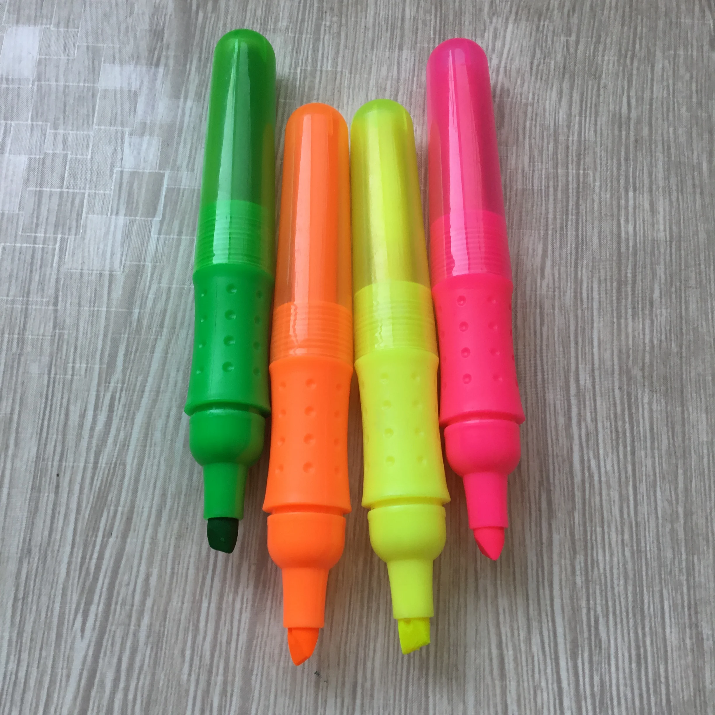 Hot sale highlighter marker pen with blister card 4pcs highlighter  marker pen