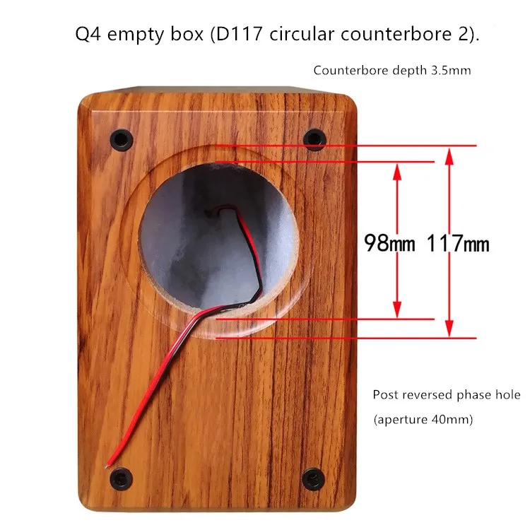 Y-070 4-inch Full Frequency Speaker Empty Box Passive Sound Shell Subwoofer Empty Box DIY Speaker Shell Wood HiFi