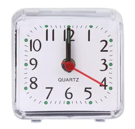 Square plastic desktop alarm clock students get-up alarm clock with customized color kids table clock