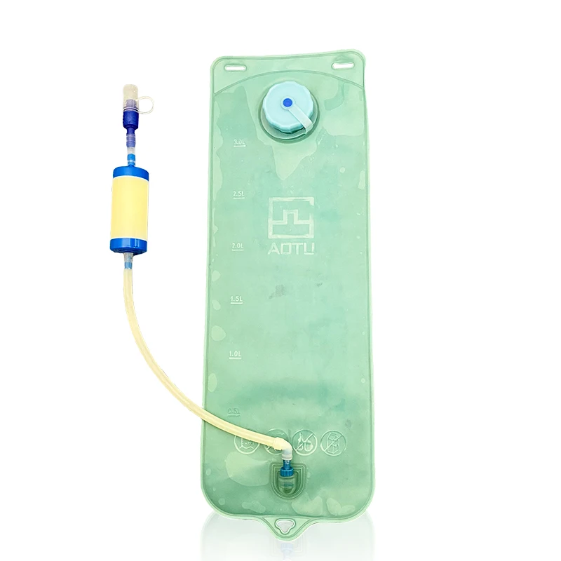 Non-electric Manufacturer Supply Hollow Fiber Membrane Survival Water Filter Water Bag Purifier Water Filter Straw
