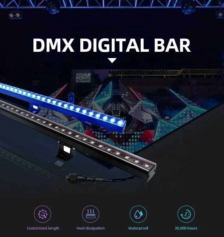  Showjockey водонепроницаемый IP65 dmx светодиодный свет бар