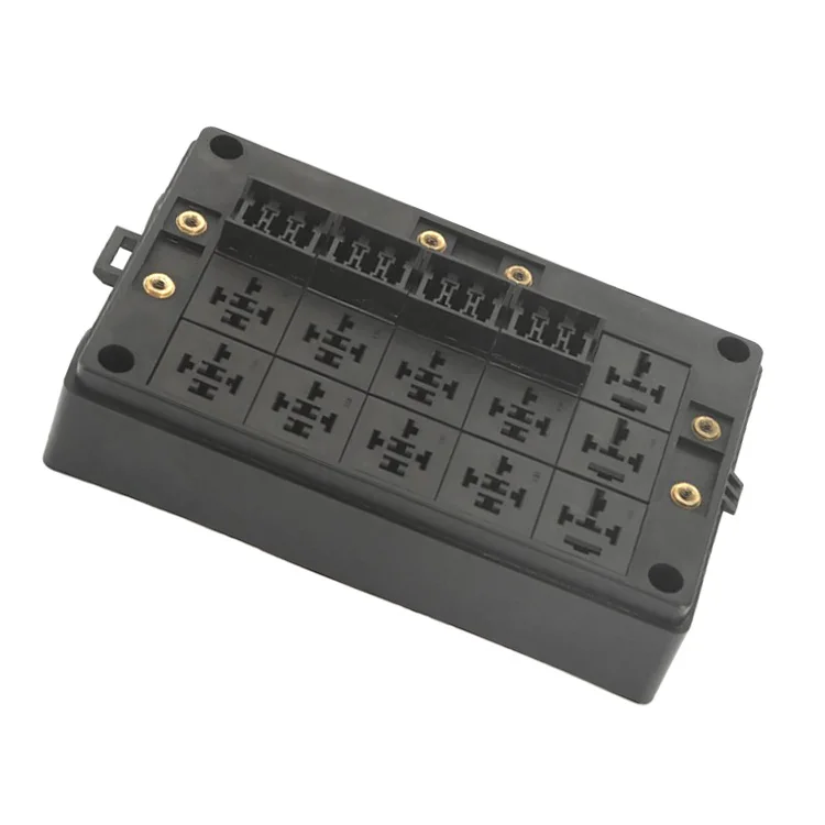 Blade Fuse and Relay Block for 11 Relays Holder 12 Fuses Box