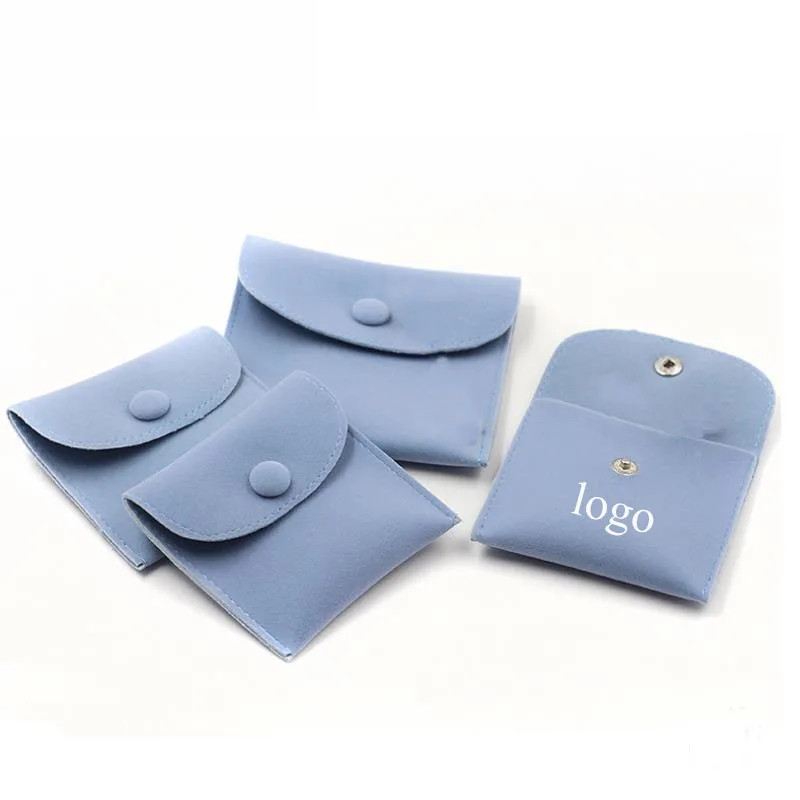 Custom high quality blue velvet Jewelry envelope Pouch