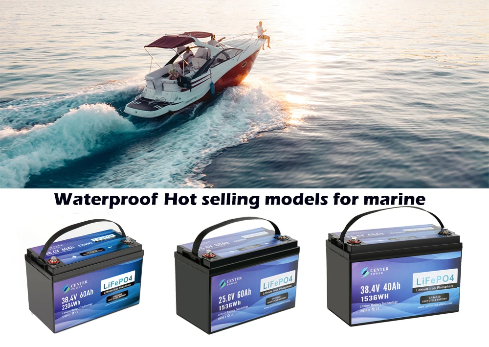 Center Power Trolling Motor Marine Application Fishing Boat Reel 12V 24V 36V 60Ah Marine Deep Cycle Batteries