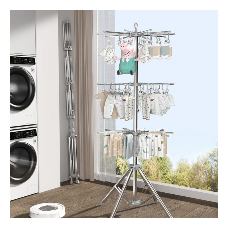 Large Capacity Metal Air Clothes Rack Rotating Towel Drying Shelf Socks Underwear Holder Wholesale Price Storage Holder