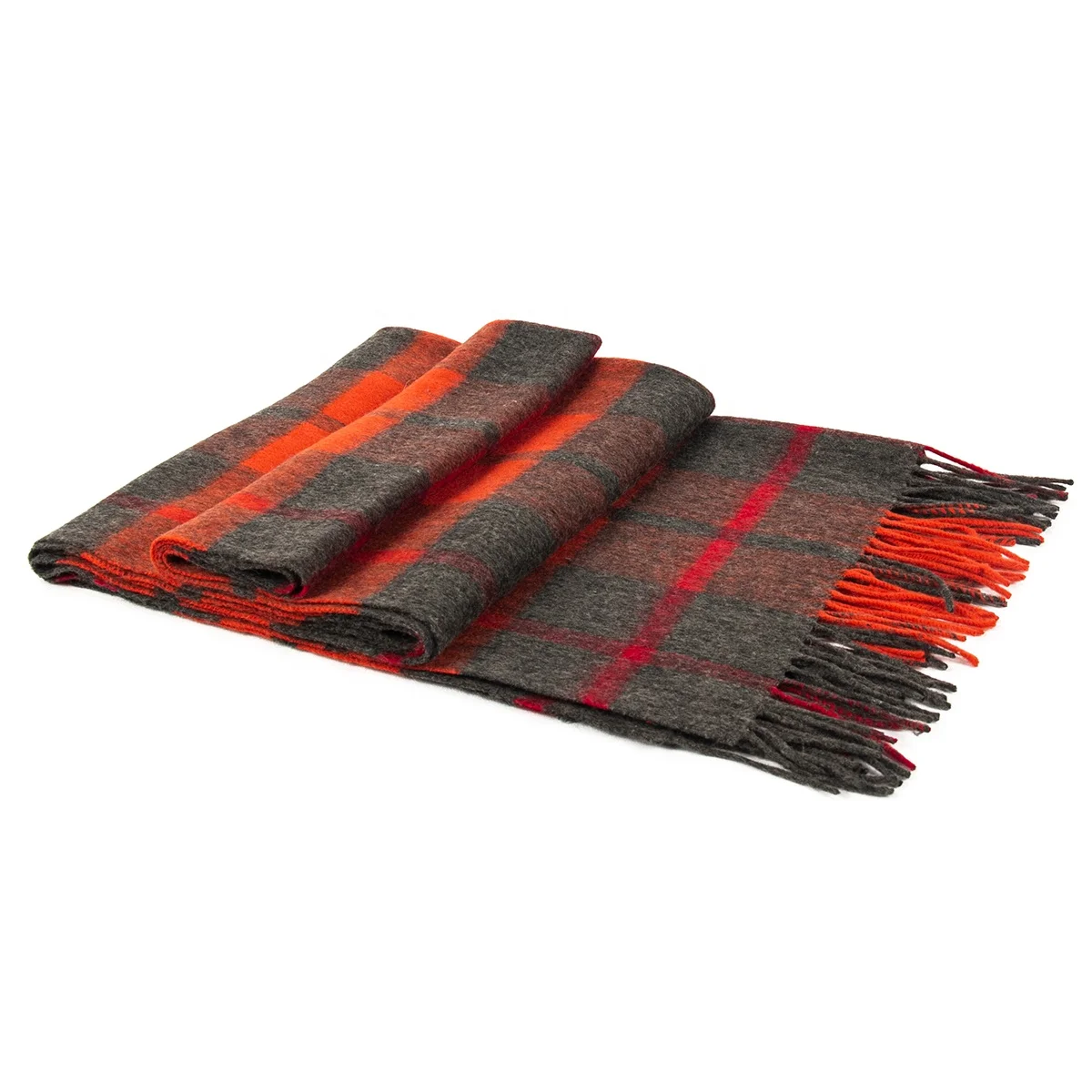 Женская Белая Шаль из пашмины, плотное одеяло, зимний клетчатый кашемировый шарф