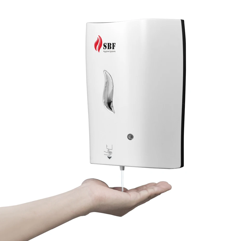 2023 ABS 1000ml Wall Mounted Motion Sensor Automatic Black Soap Dispenser Free Touchless Sanitizer Soap Automatic Dispenser