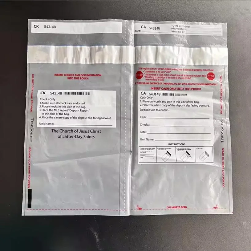 Security bag uncover the word confidential document bag Hot Bank anti-counterfeiting coin purse tamper-evident