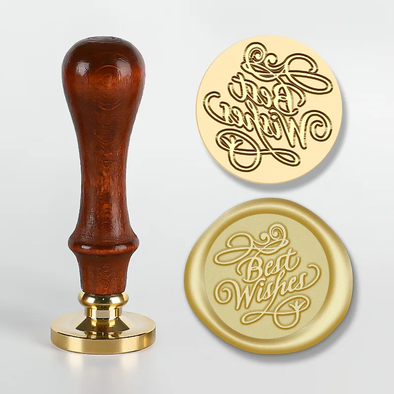 Wholesale Vintage Copper Brass Stamp Customized Various Size Shape Pattern Logo Wax Seal Stamp