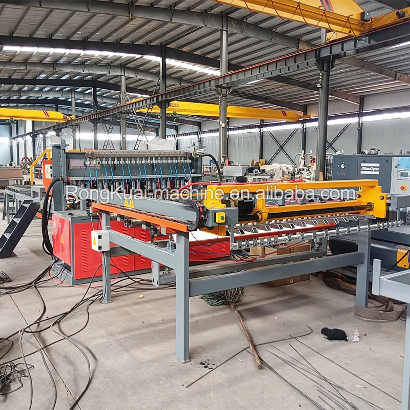 High speed pneumatic concrete rebar welding fence wire mesh making machine