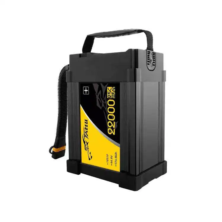 Tattu PLUS 44.4V Replacement Lipo Battery Rechargeable Smart Battery 25C 12S1P 22000mah Ce Power Battery with Accessories 100A