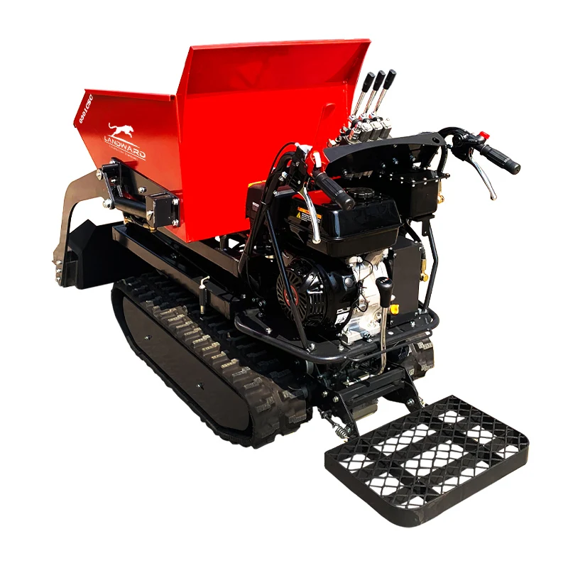 Hydraulic Mini Transporter Rubber Track Dump Truck Diesel Engine 250kg Mini Crawler Dump Truck