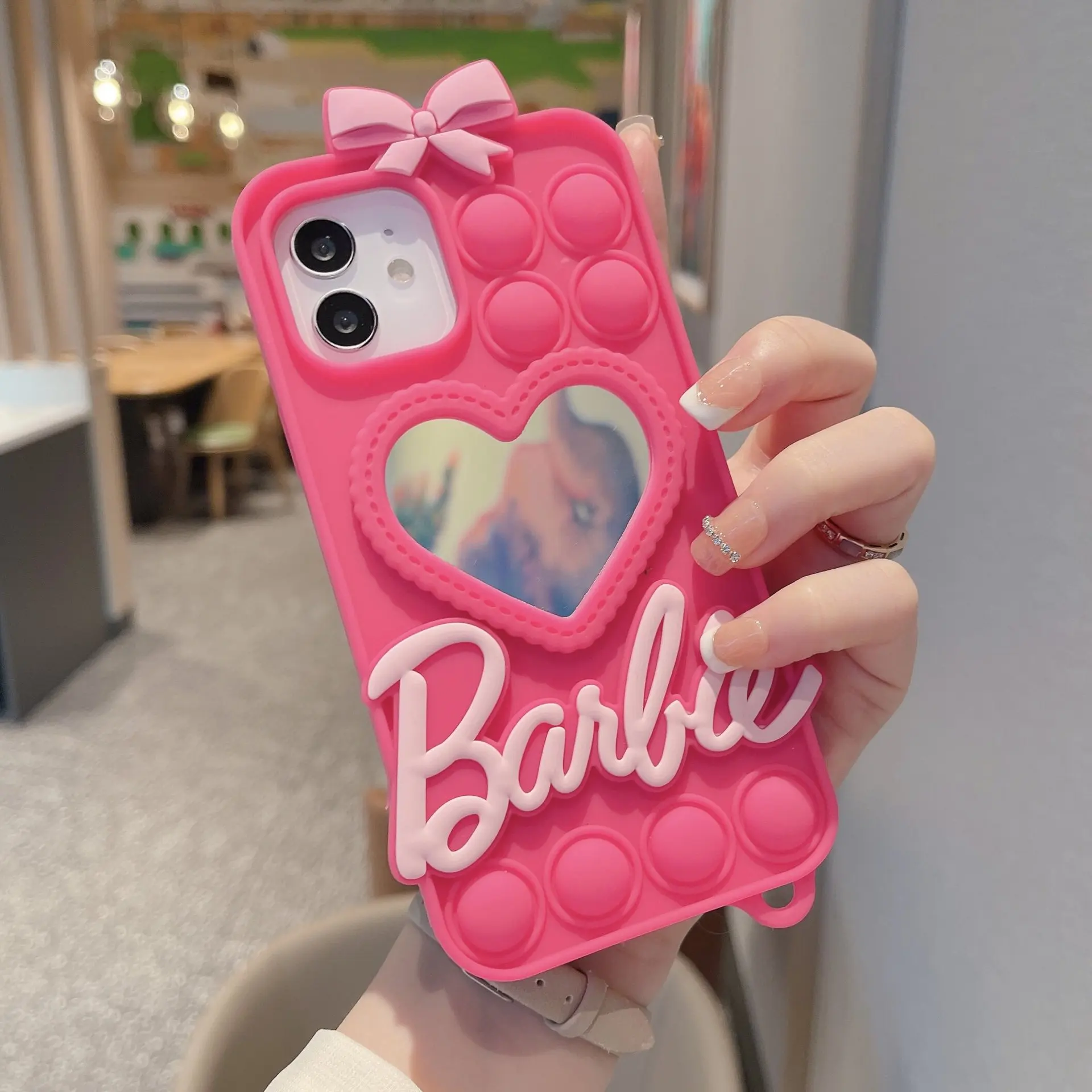 Lovely Protective Case Soft Women Girl Mirror Phone Case for iPhone 11 11 Pro Max Barbie