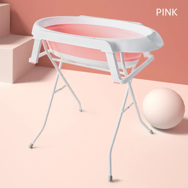 hot selling New design foldable newborn baby bathtub with stand holder bath for best baby bath