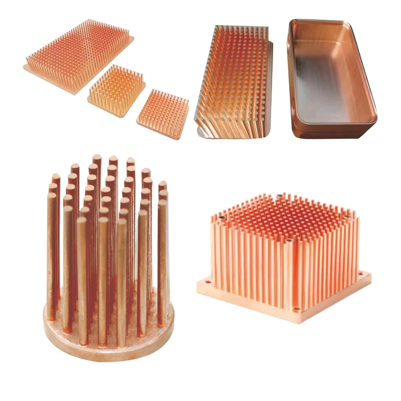 Customized Rectangle Skived Fin Copper GPU,IGBT,Speaker heatsink