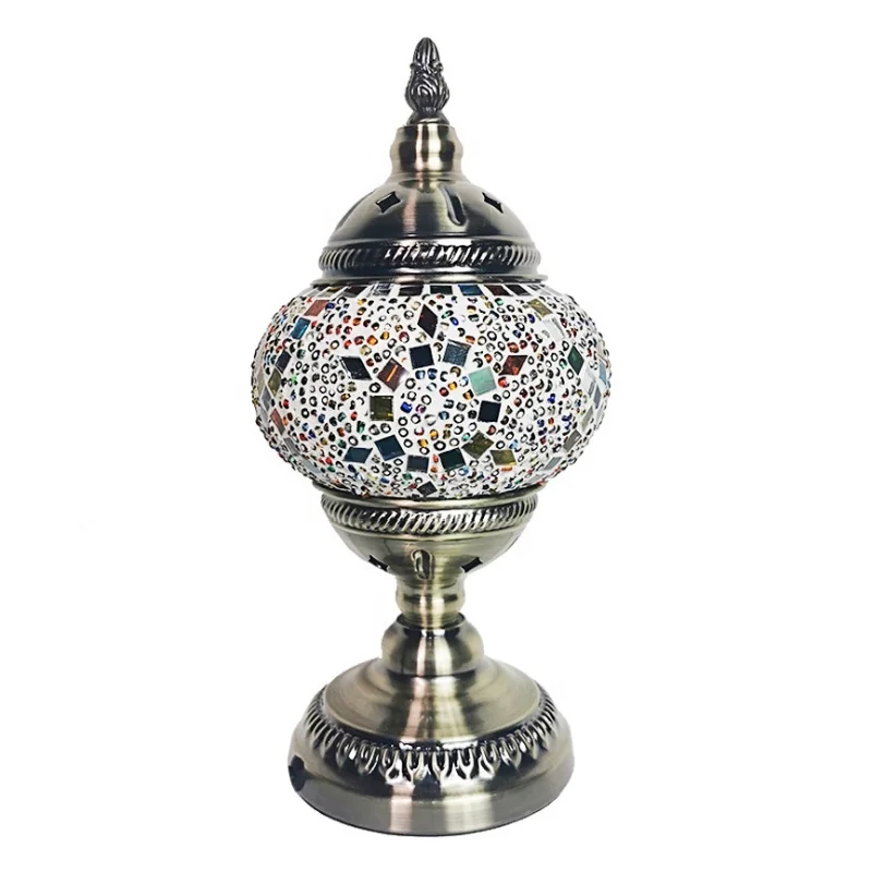 Direct Sale High Quality Handmade Turkish Table Lampen Hotel Decorated Antique Glass Small Night Light Mosaic Lamps