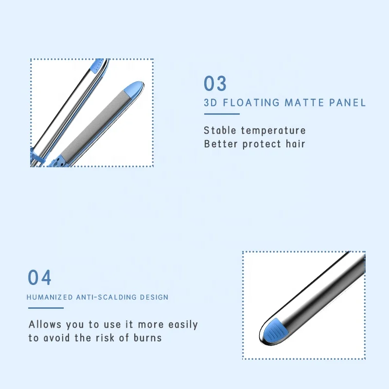 LDY Factory Outlet OEM Customized Hair Straightener Titanium Panel Salon Ceramic Flat Iron Wholesale
