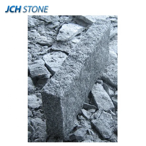 Cheap g654 grey granite natural split kerbstones stone borders