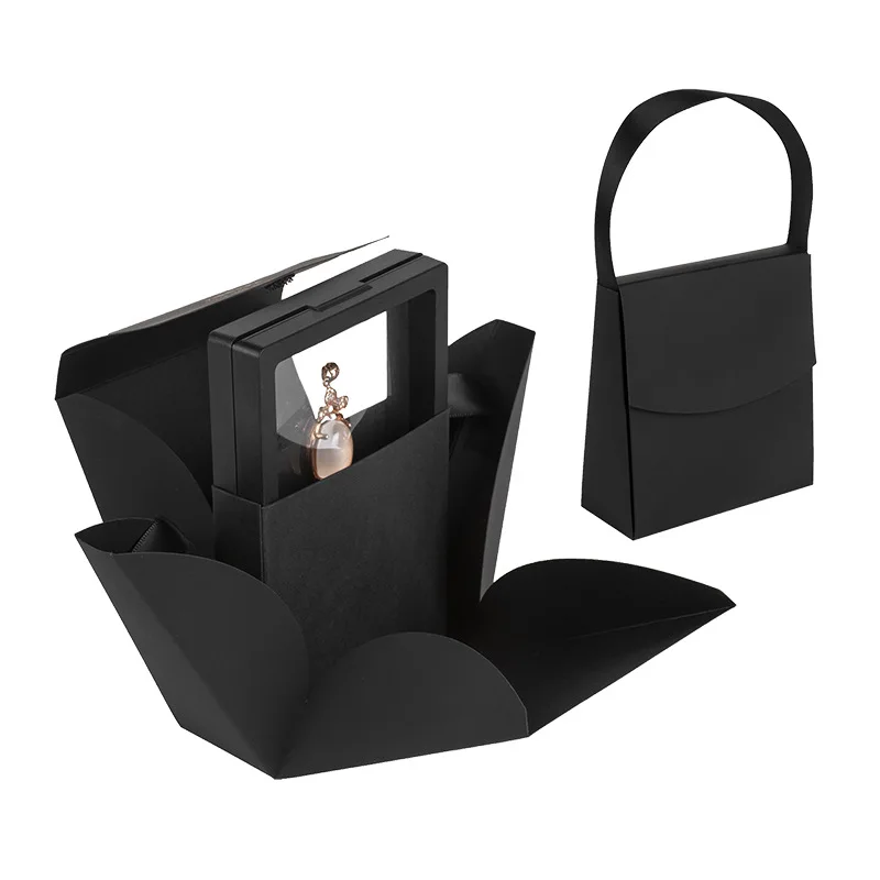 Transparent Pe Film Display Box Suspension Box Jewelry Ring Bracelet Box Small Goods Gift In Stock