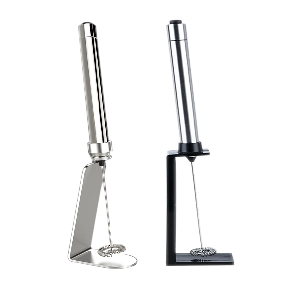Kitchen Tools stainless steel electric  milk frother handheld foam maker with stand