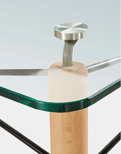 modern contemporary high quality  beech wood leg 10mm thickness tempered glass top table a manger dining table and chairs