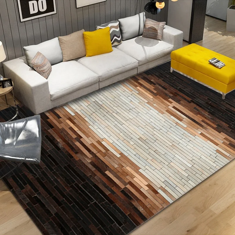 Colourful High Quality Large Cow Skin Leather Luxury Ballroom Carpets