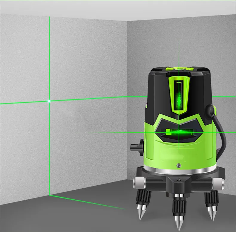 Green laser beam laser cross 2/3/5 lines self leveling auto rotary construction nivel laser level 360 degree machine tool