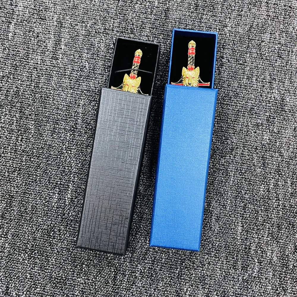 Custom Design Promotional Sword Shaped Staple Remover And Manual Custom Logo Antique Brass Envelope Letter Opener metal bookmark