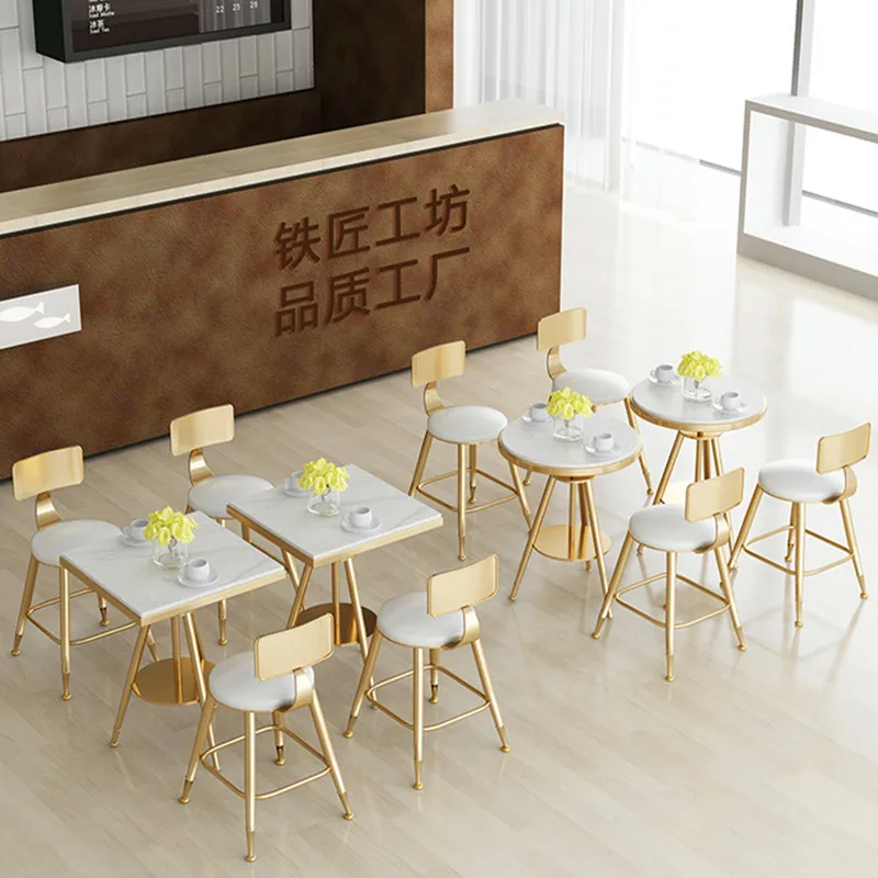 Factory Wholesale  restaurant bar furniture marble top adjustable bar table and chairs for  commercial hotel