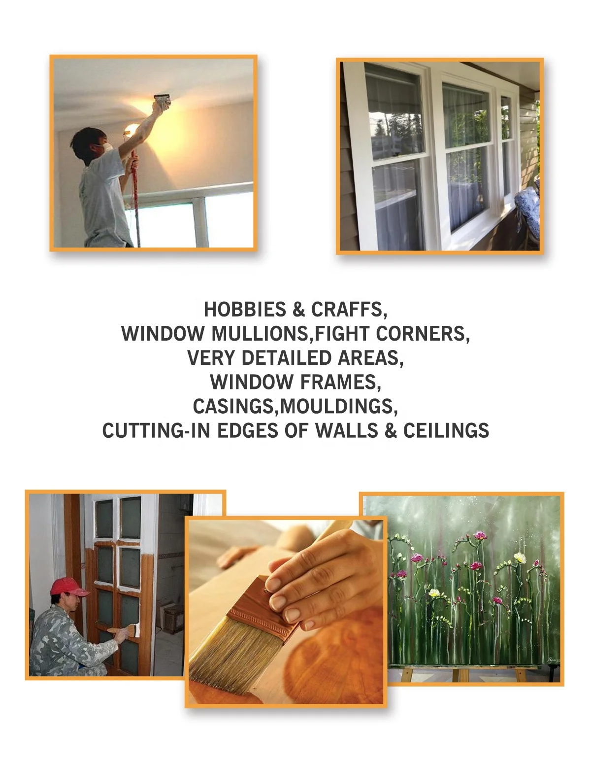 ROLLINGDOG DUAL-PRO 10453 Flat Flagged Tips 45mm  Lower Viscosity Stain Bristlex SRT Filament Wall House Fence Paint Brush