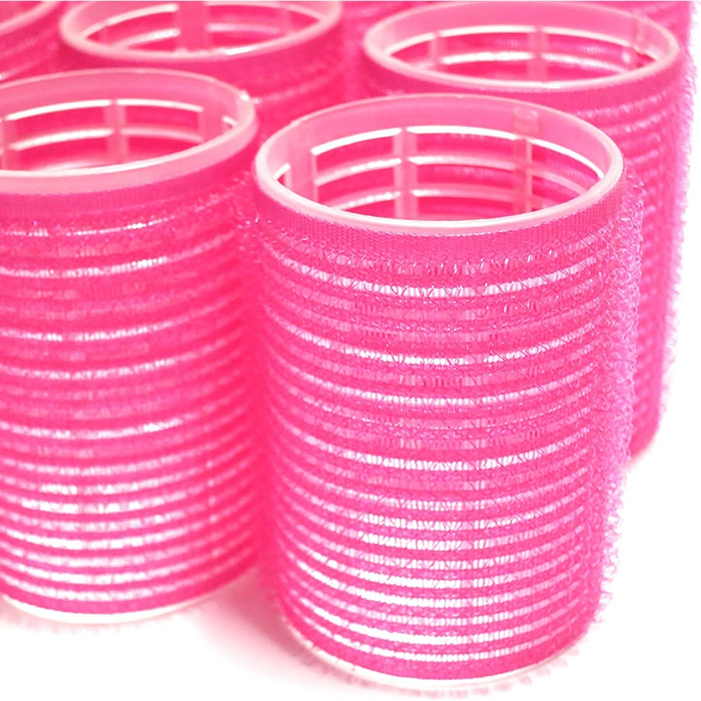2022 custom packing Salon Equipments Heated Mesh Hair Rollers Plastic DIY Hair Curlers With Clips Pin Hair Roller hot wholesale