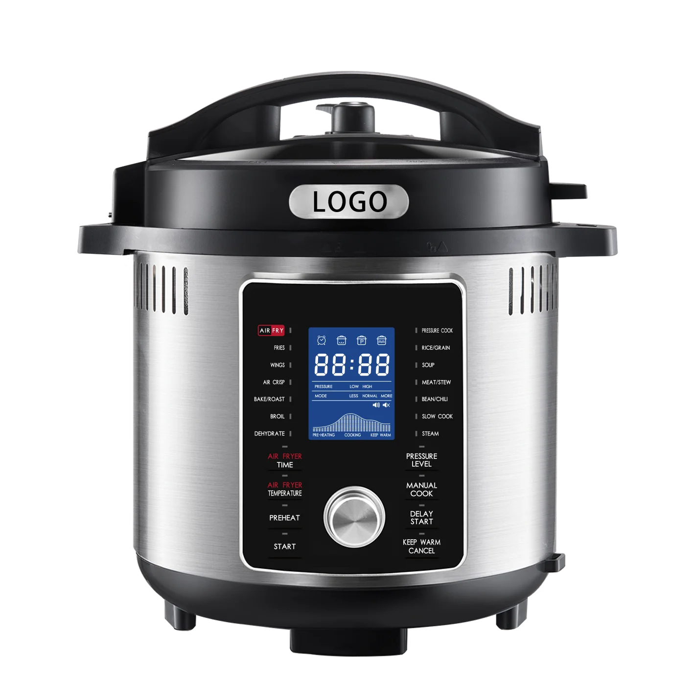 06DA One Lid Design Wholesale Price Hot Air Fryer Capacity 2 In 1 Air Fryer Electric Pressure Cooker