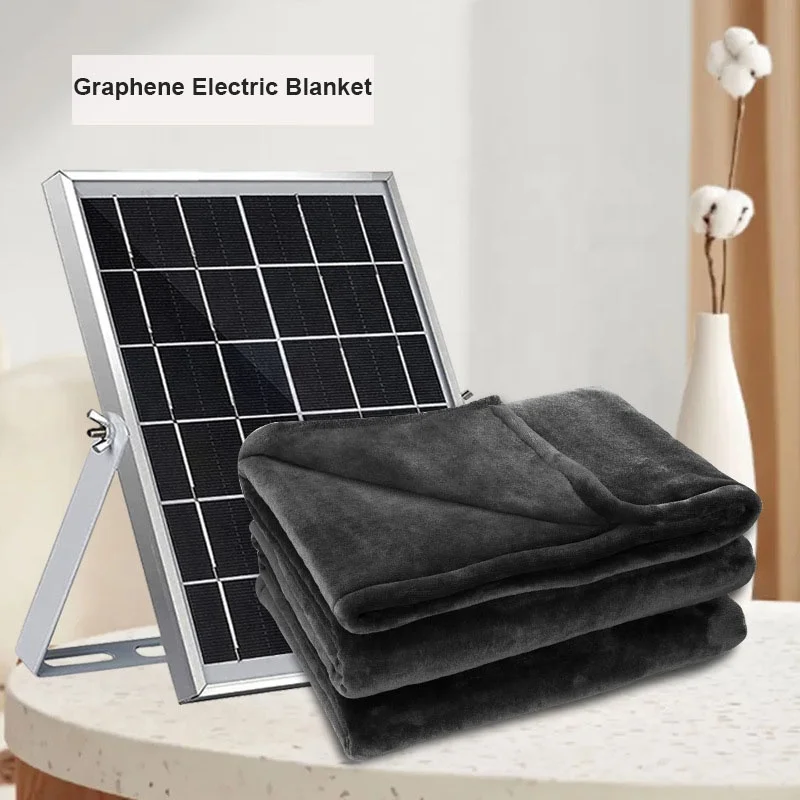 Home smart heater electric blankets electric usb wearable heated heater throw blanket shawl heated with solar panel for sofa