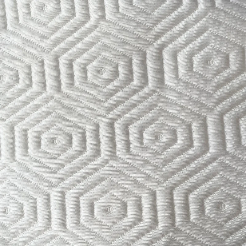 Haichun Home Textiles PE Fabric Solid Color Mattress Polyethylene Fabric Regular Hexagonal Pattern Cooling Fabric