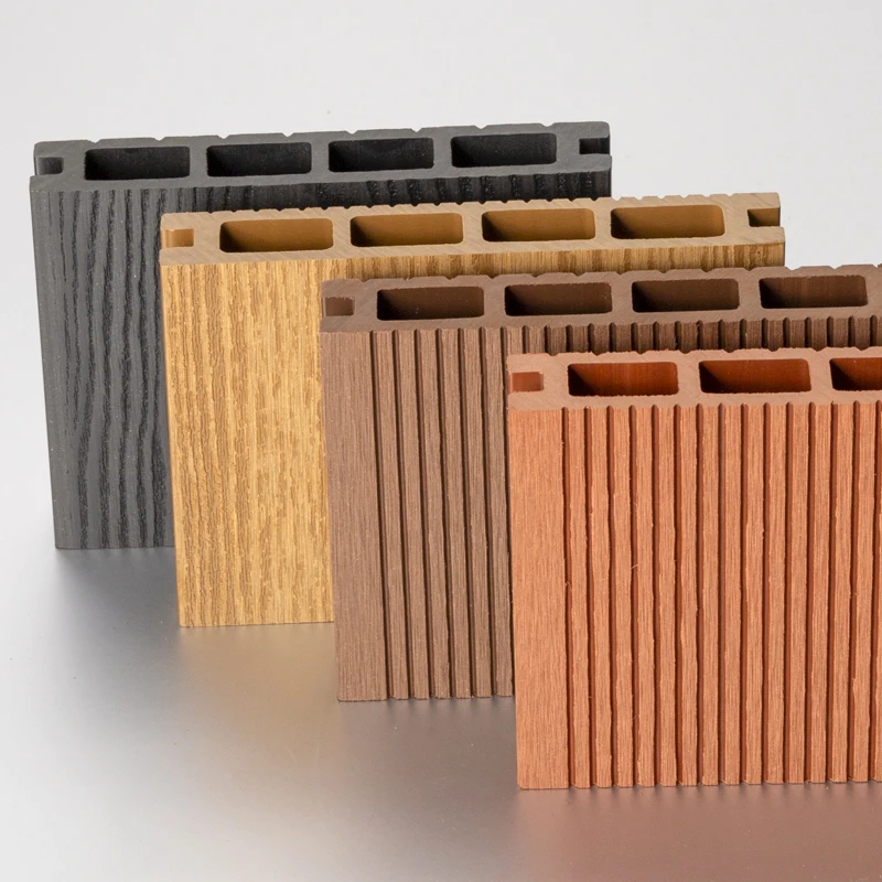 140mm Width PE Co-extrusion Corrosion Resistant Hard Wearing Wood Deck WPC Floor Decking For Exterior Floor Decoration