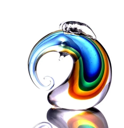 A pair Lovely Creative Office Desktop Decor Wholesale blue Colored  murano Glass Hand Blown Art Solid Elephant figurine