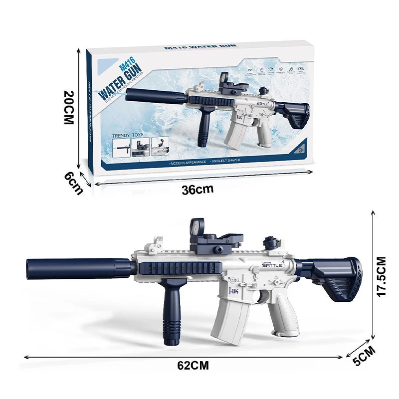Summer Outdoor Shooting Game Toy Free Disassembly Combination Toy Rifle M416 Electric High Speed Water Gun for Children