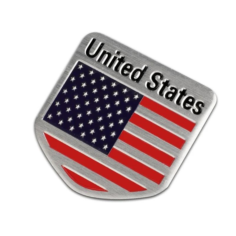 Many Nation flag metal car stickers on stock cheap price aluminum emblem Nation Flag Metal Car Stickers Aluminum Emblem