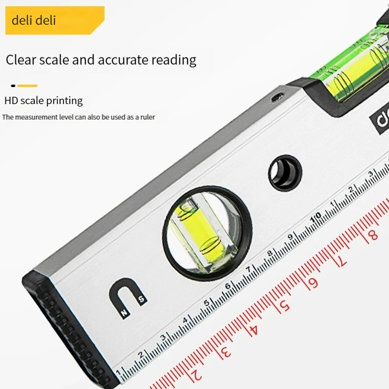 Deli  DL9130 tool horizontal ruler, high precision balancer, strong magnetic ruler for home use
