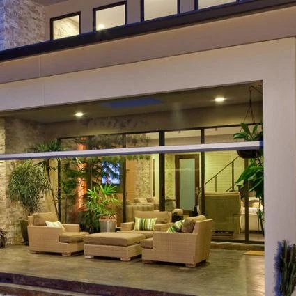 electric patio roll down retractable insect door fly screen