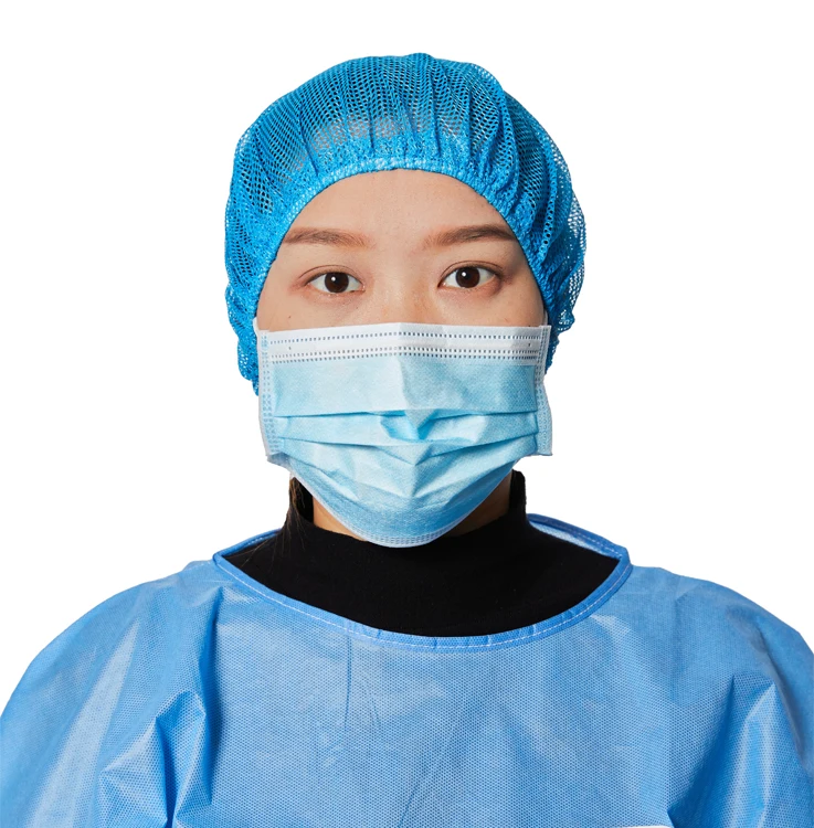 Food Service with Elastic Edge Honeycomb Hairnet Disposable Mesh Net Caps