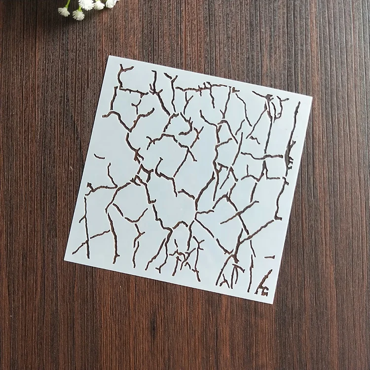 New Hot Selling Tile Stain Texture Painting Stencil  PET Template Set Spray Painting Stencils