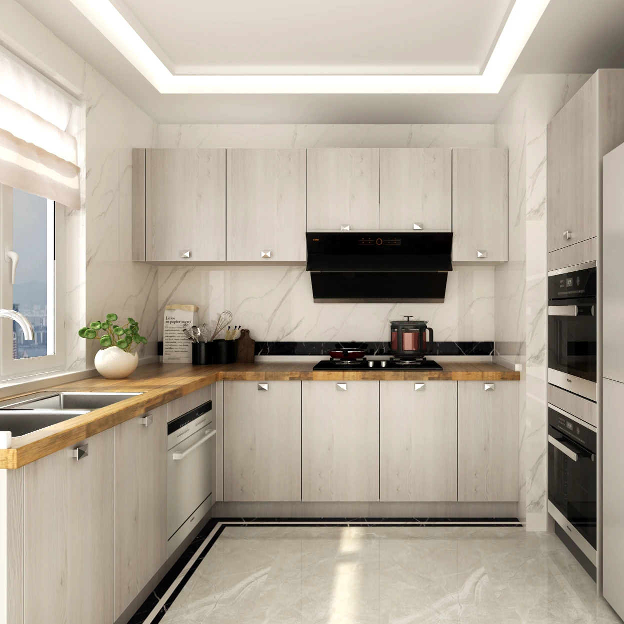 High Quality modern malaysia philippine kitchen Furniture Design Modular Kitchen wall and corner Cabinet set