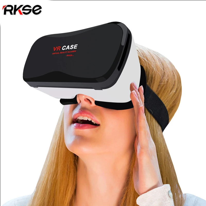 
2021 rkse new vr case RK-A1 all in one VR Case Mobile Cinema Virtual Reality 3d Vr Glasses Cardboard+bluetoothsets 